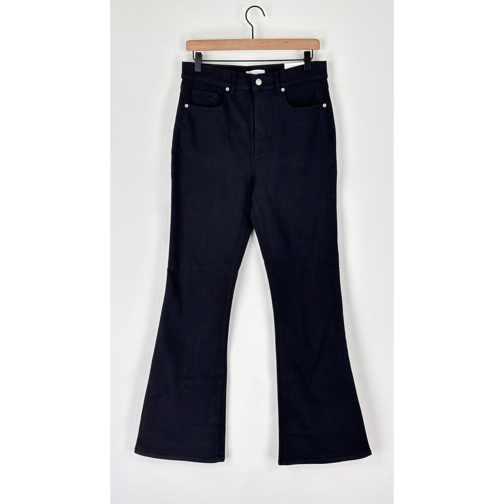 Loft The Slim Flare High Rise Black Denim Jeans Womens Size 6 New - Picture 2 of 11